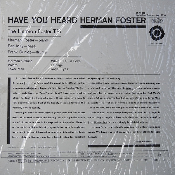 Have You Heard Herman Foster