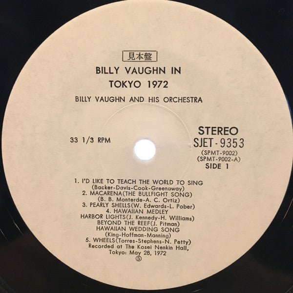 Billy Vaughn In Tokyo 1972