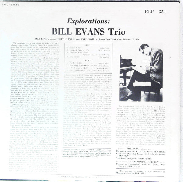 Release: Explorations-Vinyl-Japan-1974-SMJ-6038, SR-7094-13437714