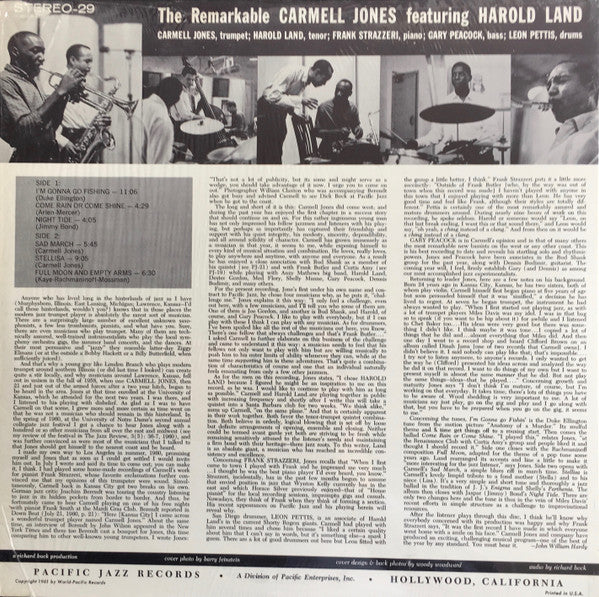 Release: The Remarkable Carmell Jones-Vinyl-US-1961-PJ-29-13412083