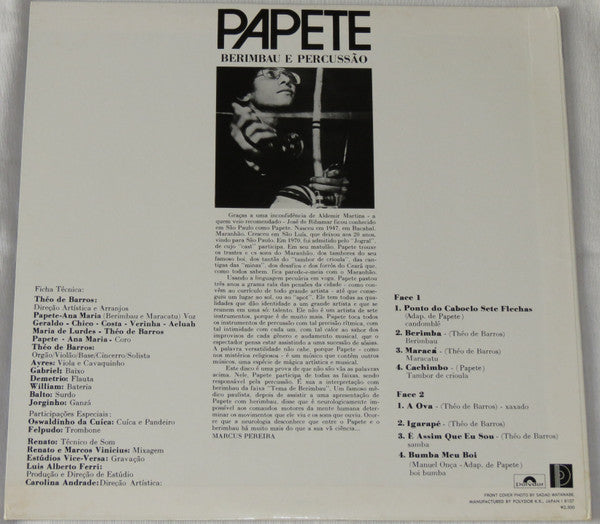 Release: Berimbau E Percussão-Vinyl-Japan-1975-MP 2649-11939607