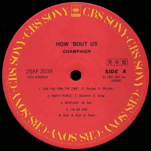 Release: How 'Bout Us-Vinyl-Japan-1981-25AP 2039-10640572