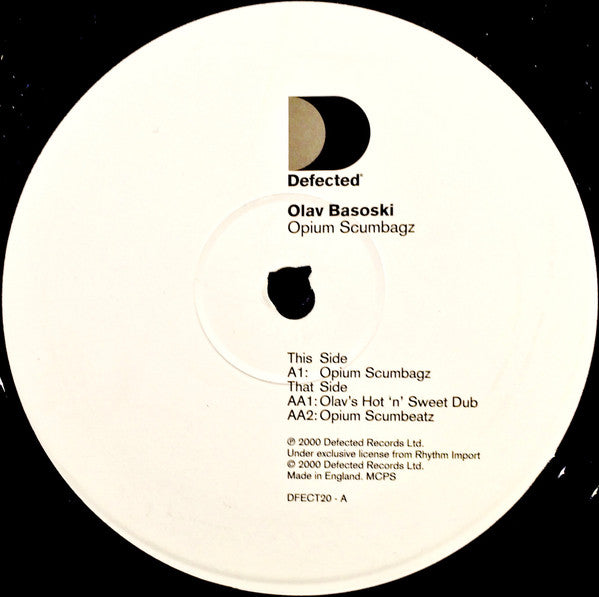 Release: Opium Scumbagz EP-Vinyl-UK-2000-DFECT20-9041
