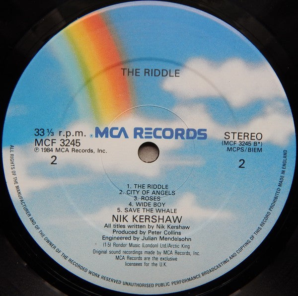 Release: The Riddle-Vinyl-UK-1984-MCF 3245-96468