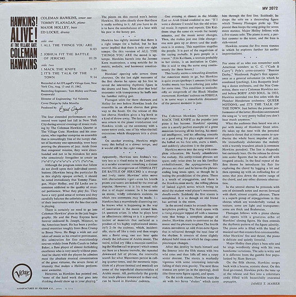 Hawkins! Alive! At The Village Gate = ジェリコの戦い