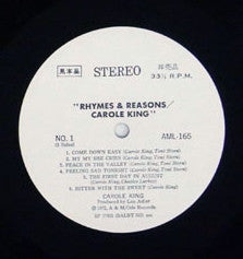 Release: Rhymes & Reasons-Vinyl-Japan-1972-AML 165, AML 165-19106386