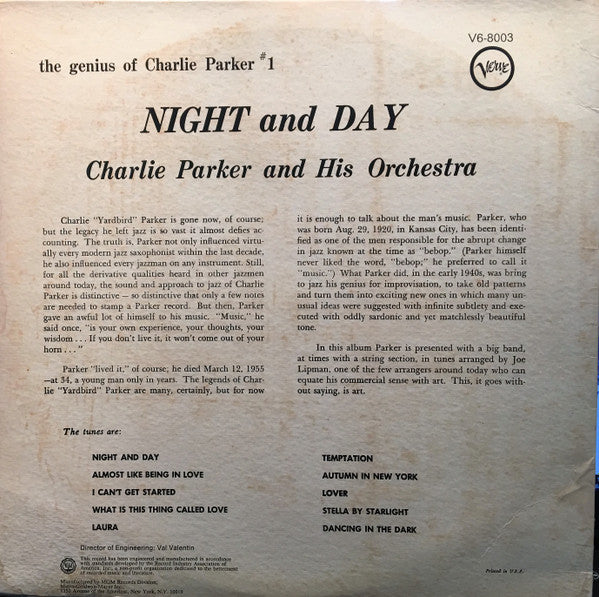 Release: Night And Day-Vinyl-US-None-V6-8003-10712200