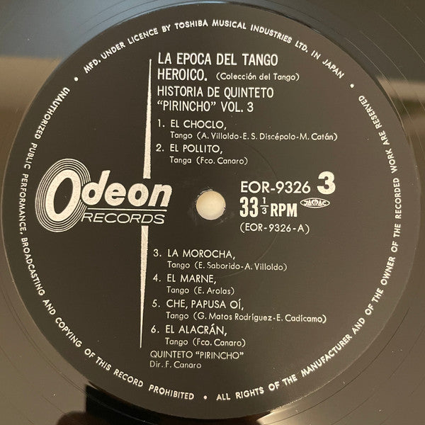 La Época Del Tango Heroíco - Historia Del Quinteto "Pirincho" - Vol.3