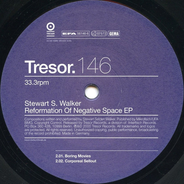 Release: Reformation Of Negative Space EP-Vinyl-Germany-2000-Tresor 146-18561