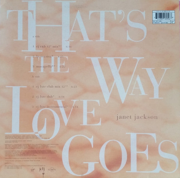Release: That's The Way Love Goes-Vinyl-UK-1993-VST 1460, 7243 8 91895 6 8, 615 684-89373