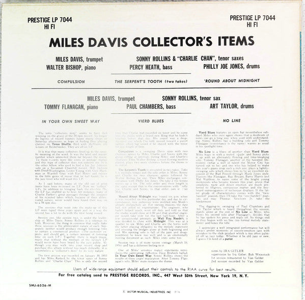 Release: Collectors' Items-Vinyl-Japan-1976-SMJ-6526(M), SMJ-6526-M, SMJ-6526Ⓜ-13547287