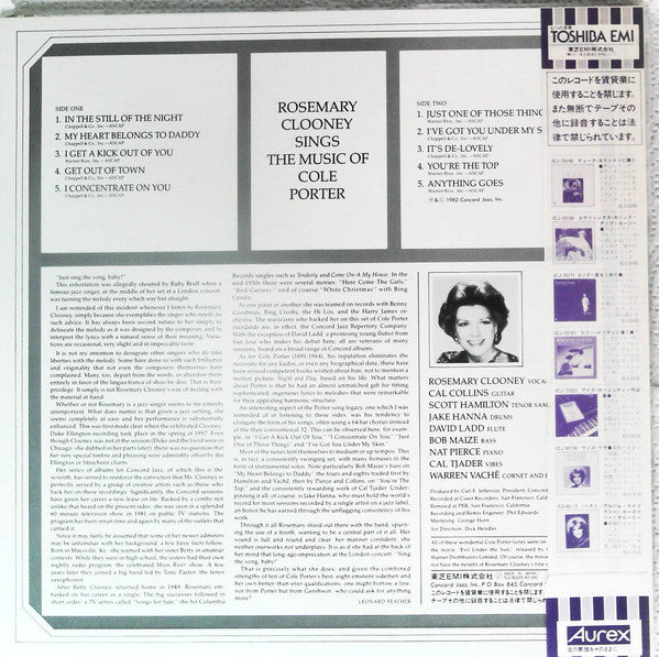 Rosemary Clooney Sings The Music Of Cole Porter