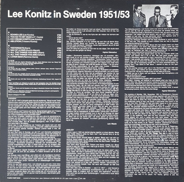 Release: Sax Of A Kind (Lee Konitz In Sweden 1951/53)-Vinyl-Japan-1985-K18P-9405-14795066