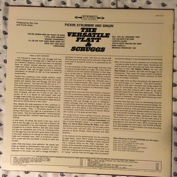 The Versatile Flatt & Scruggs: Pickin', Strummin' And Singin'