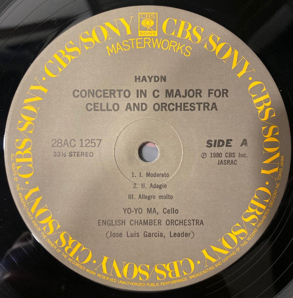 Yo-Yo Ma, English Chamber Orchestra - Haydn* – Cello Concerti No. 1 (C Major / C-dur / Ut Majeur) / No. 2 (D Major / D-dur / Ré Majeur)