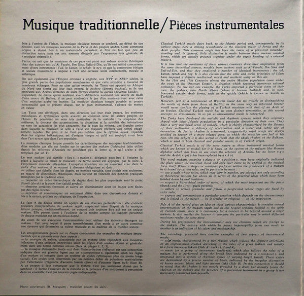 Turquie Musique Traditionnelle - Piéces Instrumentales