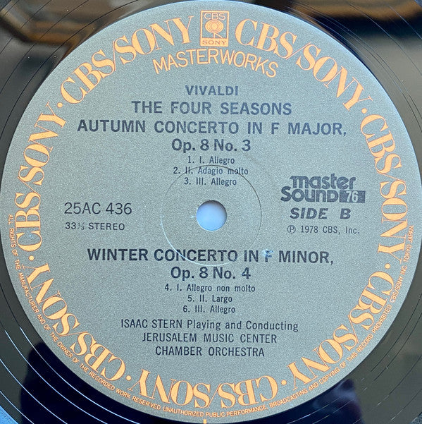 Isaac Stern Plays And Conducts Vivaldi The Four Seasons