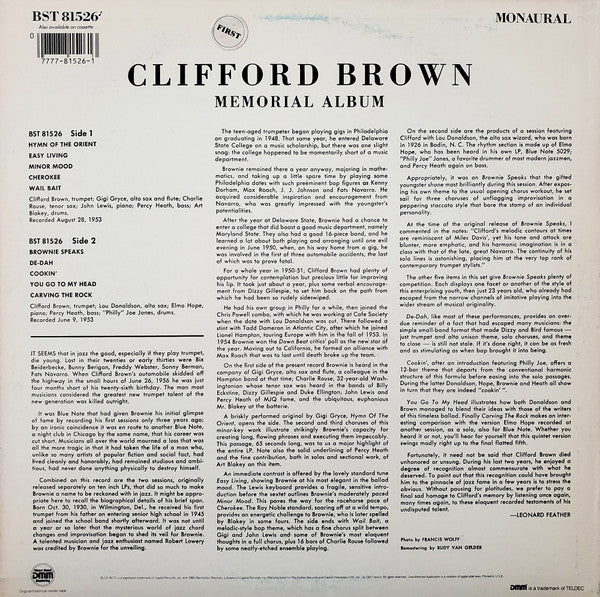 Release: Memorial Album-Vinyl-US-1985-BST 81526-21677860