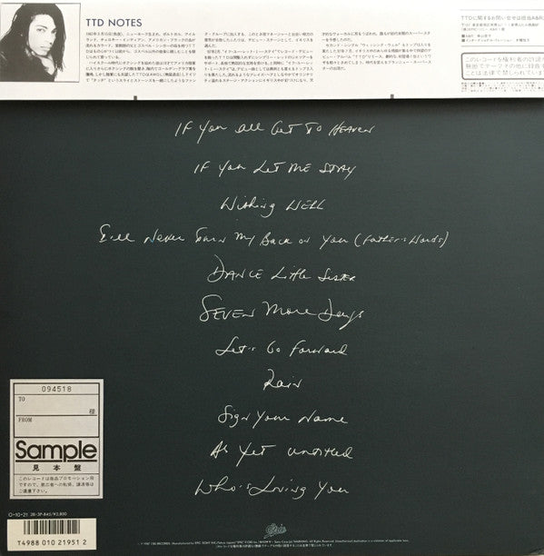 Release: Introducing The Hardline According To Terence Trent D'Arby-Vinyl-Japan-1987-28 3P-845-11874037