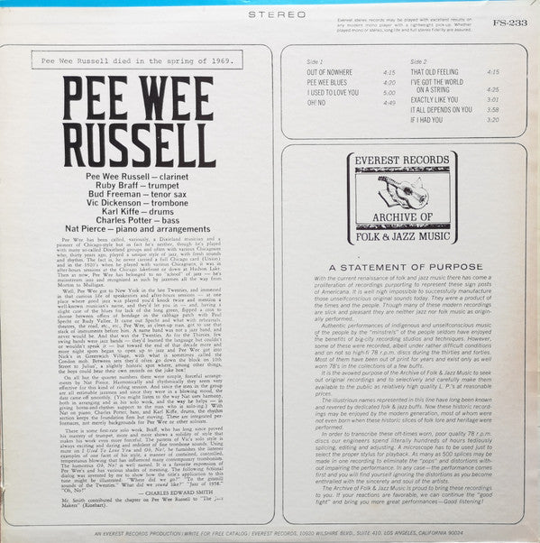 Release: Portrait Of Pee Wee-Vinyl-US-None-FS-233-15339696