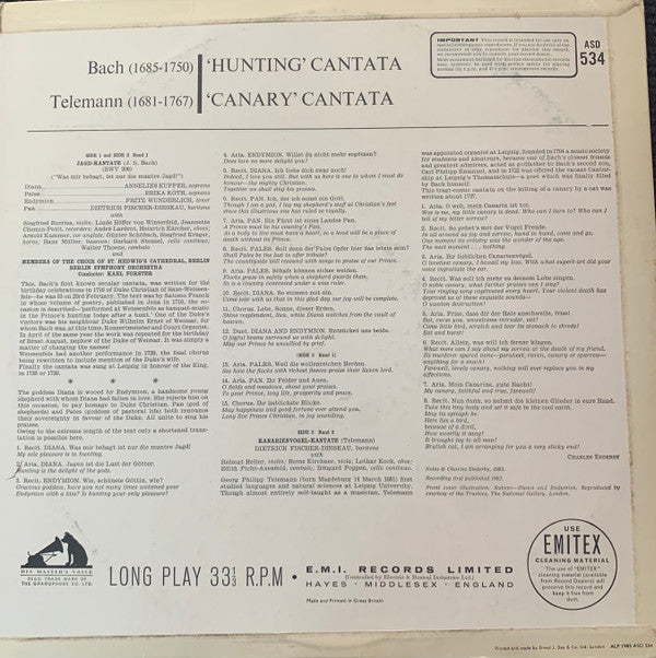 "Hunting" Cantata • "Canary" Cantata