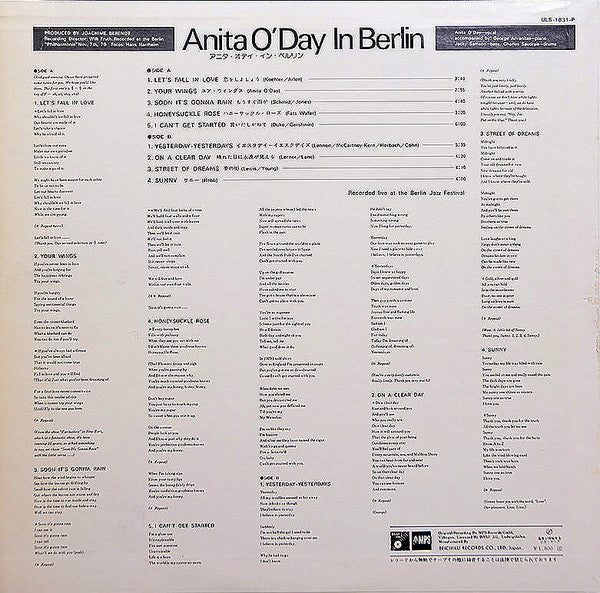 Anita O'Day In Berlin, Recorded Live At The Berlin Jazz Festival