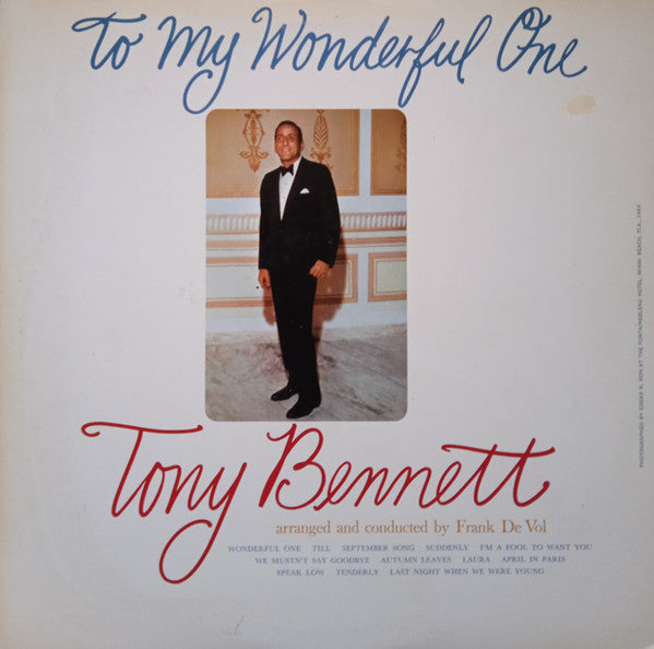Master Release: To My Wonderful One by Tony Bennett