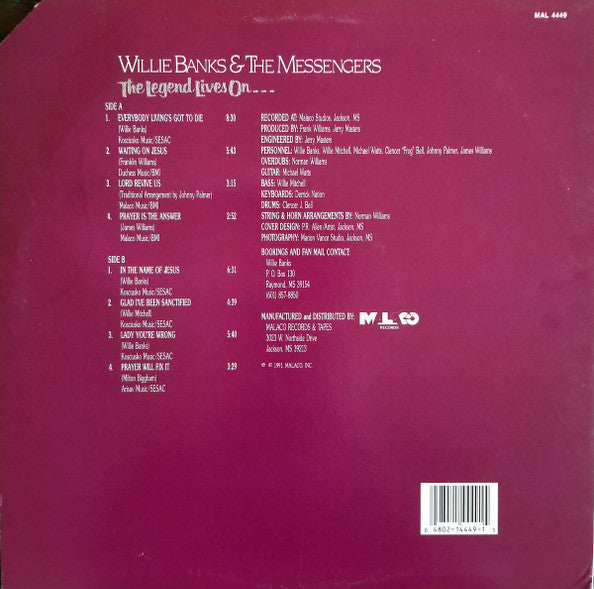 Master Release: The Legend Lives On by Willie Banks And The Messengers