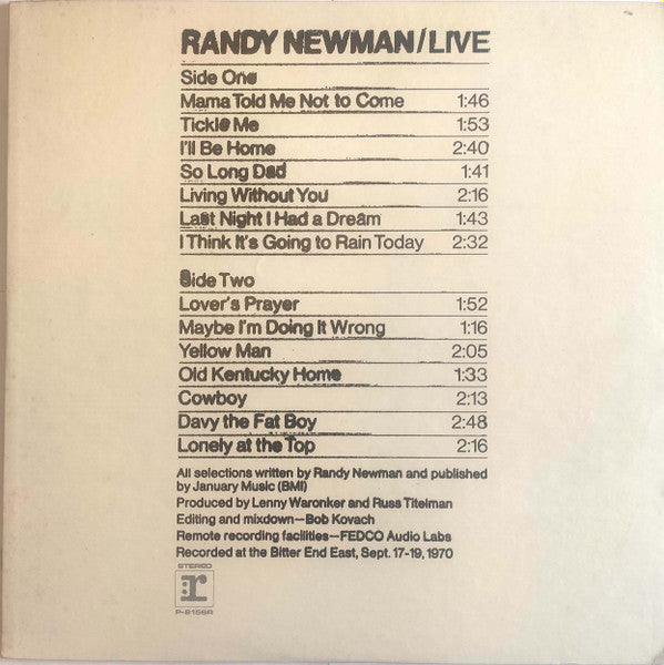 Release: Live-Vinyl-Japan-None-P-8156R-14405817