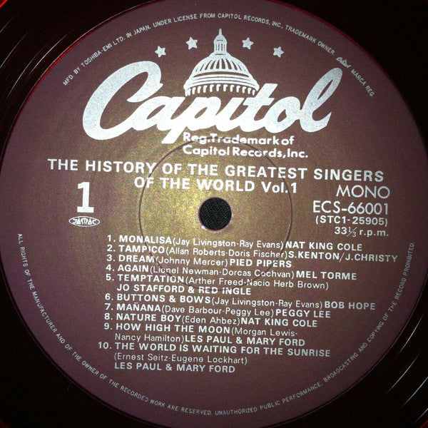 The History Of The Greatest Singers Of The World Vol. 1
