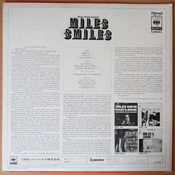 Release: Miles Smiles-Vinyl-Japan-1973-SOPL 165-23428883