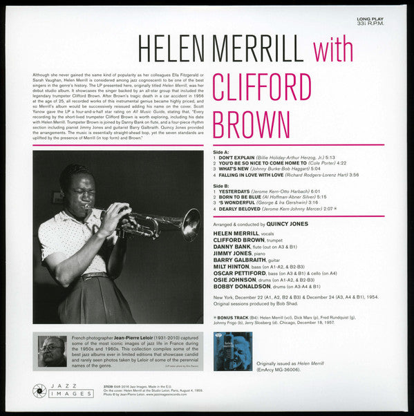 Helen Merrill With Clifford Brown