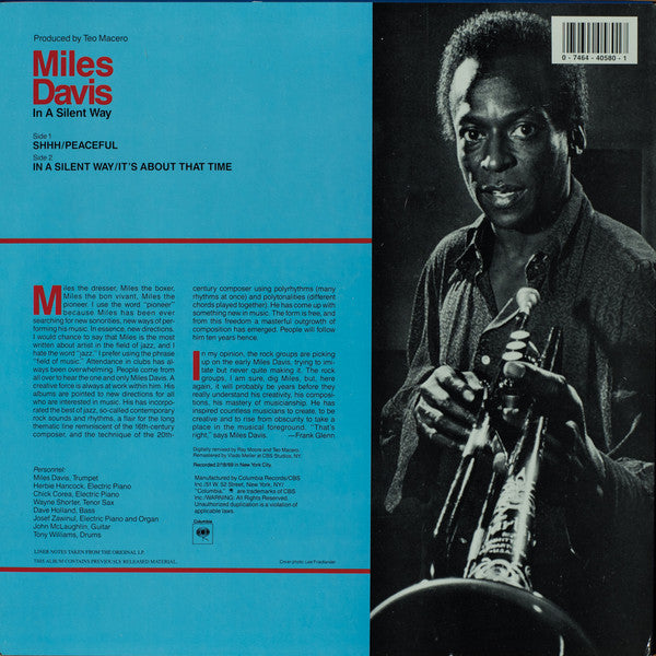 Release: In A Silent Way-Vinyl-US-1987-CJ 40580-10542545