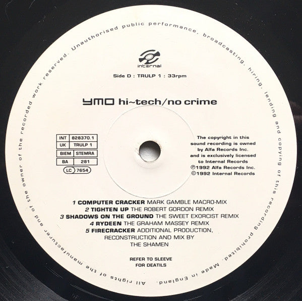 Master Release: Hi-Tech / No Crime by Yellow Magic Orchestra