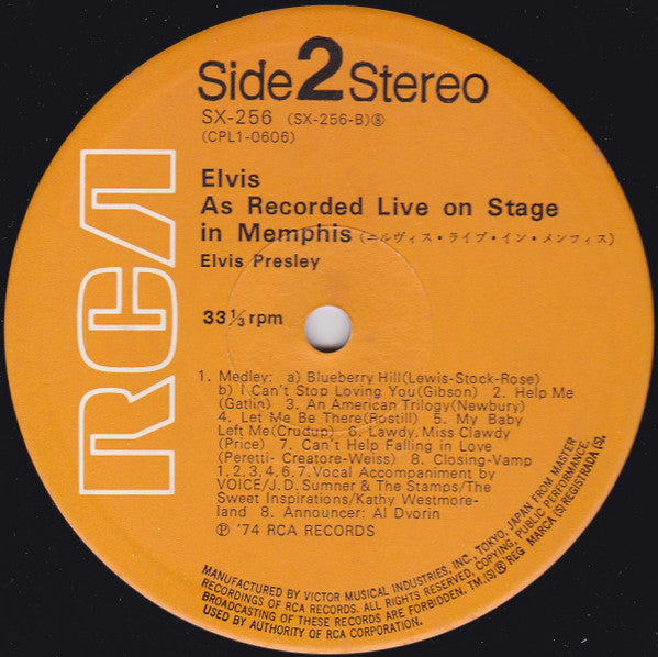 As Recorded Live On Stage In Memphis