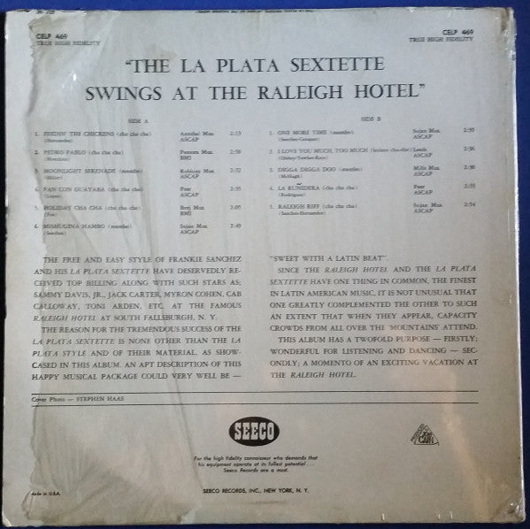 Release: The La Plata Sextette Swings At The Raleigh Hotel-Vinyl-US-1965-CELP 469-10019368