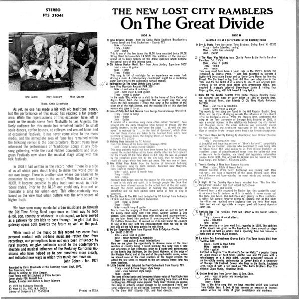 Release: On The Great Divide-Vinyl-US-None-FTS 31041-23756456