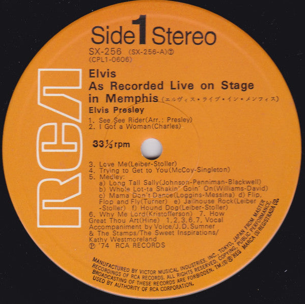 As Recorded Live On Stage In Memphis