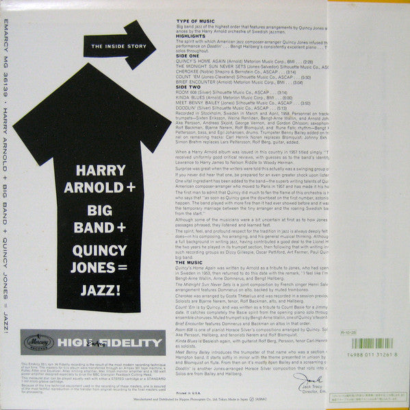 Release: Harry Arnold + Big Band + Quincy Jones = Jazz!-Vinyl-Japan-None-MG36139, SJ-19619-12523344