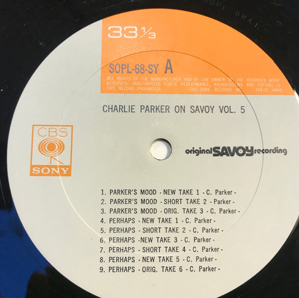 Charlie Parker On Savoy Vol. 5