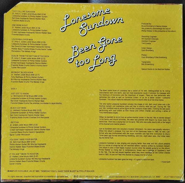 Release: Been Gone Too Long-Vinyl-US-1979-AL 4716, 6002-22889927