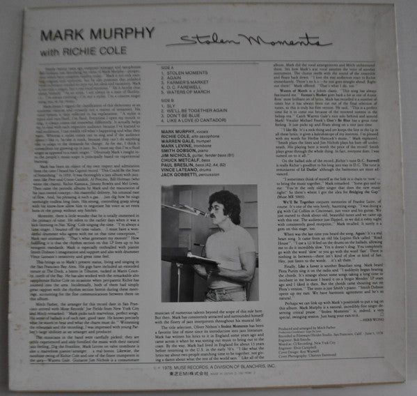 Master Release: Stolen Moments by Mark Murphy