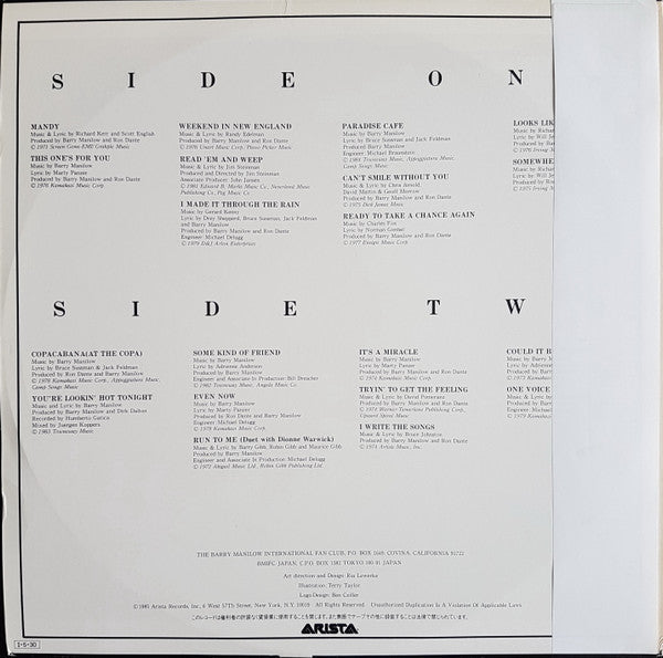 Master Release: The Manilow Collection / Twenty Classic Hits by Barry Manilow