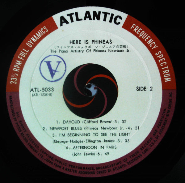 Here Is Phineas (The Piano Artistry Of Phineas Newborn Jr.) = ヒア・イズ・フィニアス