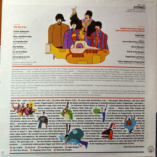Release: Yellow Submarine-Vinyl-US-1971-SW-153, SW 153-14511488