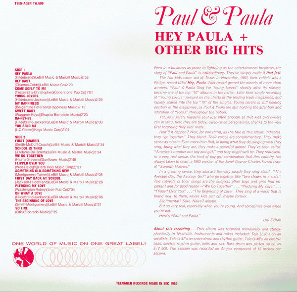 Hey Paula & Other Big Hits