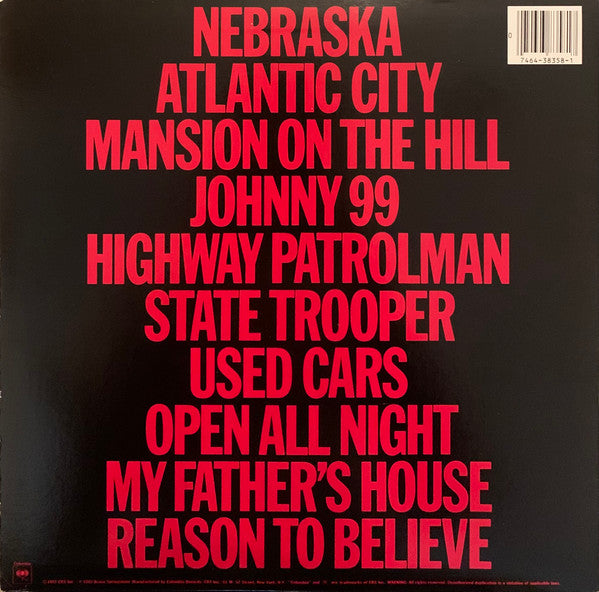 Release: Nebraska-Vinyl-US-1982-TC 38358-15360605