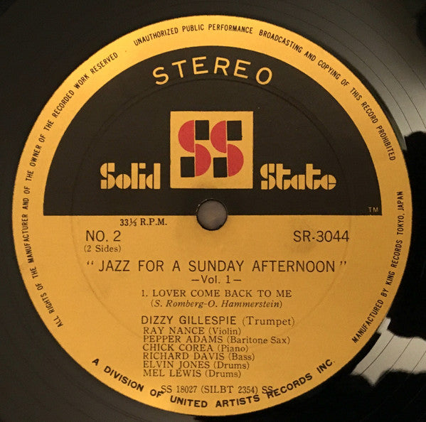 Master Release: Jazz For A Sunday Afternoon Volume 1 by Various