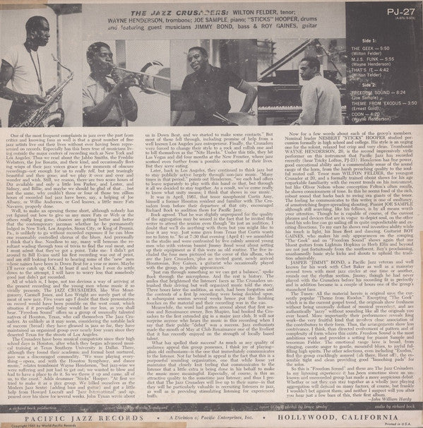 Release: Freedom Sound-Vinyl-US-1961-PJ-27-4607935