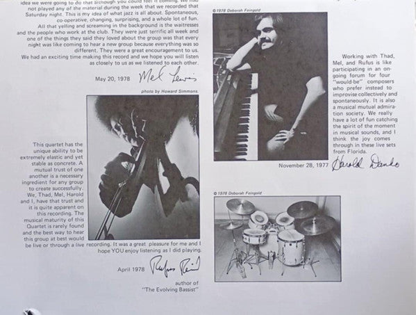 The Thad Jones Mel Lewis Quartet